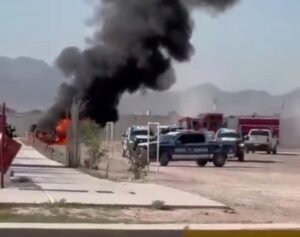 Patrulla Municipal Queda Totalmente Calcinada