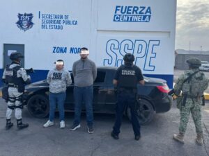 Arresta SSPE a 2 sujetos y vehículo presuntamente implicados en delito de secuestro en Ciudad Juárez