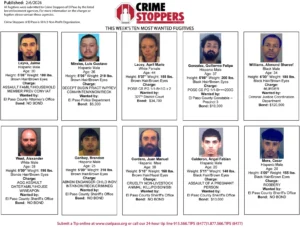 Las Siguientes Personas Son Fugitivos Buscados Por El Departamento de Policía de El Paso y la Oficina del Sheriff del Condado de El Paso Texas