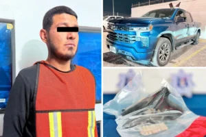 Caen hombre y a menor tras robo con violencia de una Silverado