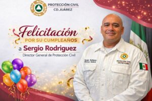 Dirección de Protección Civil del municipio festeja el cumpleaños del director y comandante Sergio Rodríguez puno un año más de vida
