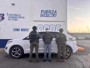 Detiene SSPE a hombre con droga y vehículo vinculado a homicidio en Ciudad Juárez