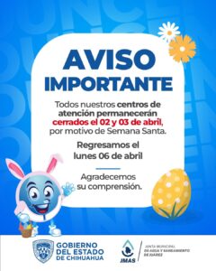 LA JMAS SUSPENDERÁ ACTIVIDADES EN SUS CENTROS DE ATENCIÓN POR SEMANA SANTA