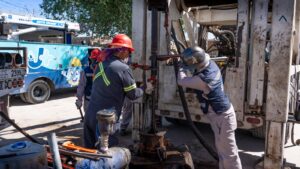 Realiza JMAS trabajos de mantenimiento preventivo en pozo 244 en Portal del Roble.