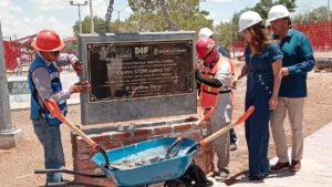 Colocan primera piedra del Centro STEM en el CASEF Olivia Espinosa