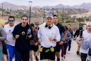 Recorre Marco Bonilla y cadetes de la academia de Policía Municipal parque El Rejón