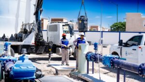 Equipa JMAS tanque de San Francisco para fortalecer el servicio durante la temporada de calor.