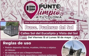 Instala Limpia cuatro contenedores temporales