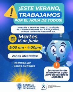 SUSPENDERÁ JMAS SERVICIO DE AGUA EN PARQUE INDUSTRIAL INTERMEX