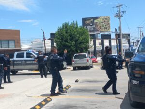 Una fuerte persecución se vio la movilización de varias unidades de seguridad pública municipal
