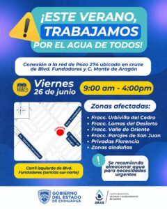 Continúa JMAS instalación de conexión a la red de agua potable del pozo 274 en Colonia Ejido Zaragoza.