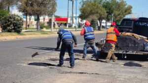 Suma Gobierno Municipal de Camargo más calles rehabilitadas con el programa “Tache a Cada Bache”; esta semana continuarán los trabajos