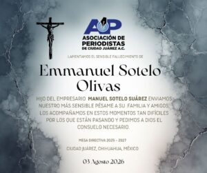 Presidente maestro Eduardo Borunda da el pésame al compañero periodista que falleció Emmanuel Sotelo olivas