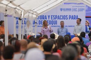 Gobernadora Maru Campos continúa la Ruta Chihuahua en la región centro-sur donde arrancó diversas obras