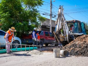 Repara JMAS hundimiento registrado en colonia Morelos.