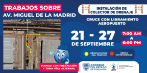 Instalará JMAS colector de drenaje en la avenida Miguel de la Madrid.