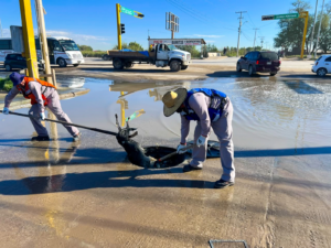 Realiza JMAS limpieza de tubería sanitaria en Juárez Porvenir con equipo Vactor