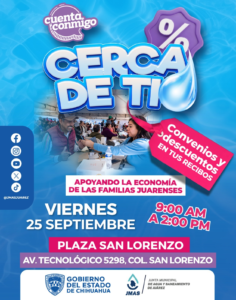 Acercará JMAS programa “Cerca de ti” a Plaza San Lorenzo con servicios y descuentos para los juarenses.