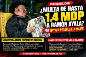 Podrían multar a Ramón Ayala por cantar “Hay que pegarle a la mujer”