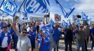 Se concentran Panistas En La Paseo Triunfo Previo Visita De Sheinbaum