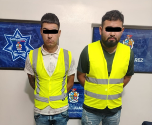Detienen Policías Municipales a dos presuntos asaltantes tras robo cometido en el exterior de sucursal bancaria