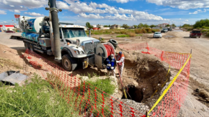 Realiza JMAS limpieza del colector Tarento para prevenir brotes de aguas residuales en Juárez-Porvenir.