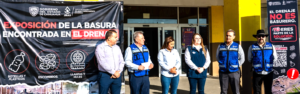 Exhibe JMAS basura encontrada en la red sanitaria para crear conciencia entre la ciudadanía.